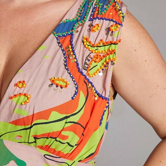 ANTHROPOLOGIE Nerida Midi Dress NEW WITH TAG NWT MP PM - Picture 8 of 10